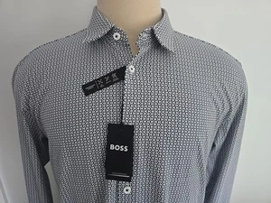 CAMISA CASUAL HUGO BOSS Performance P-ROAN-kent NUEVA Para hombres Calce Ajustado Talla XL - Imagen 1 de 18