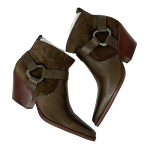 Vince Camuto Nenanie Leather Suede Bootie Taupe Size 8 NWT $179 MSRP - Picture 1 of 7