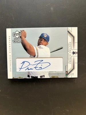 Cubierta superior Future Gems Prince Fielder 2002 autógrafo radiocontrol novato 92 Foto 1 de 2