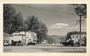 Ennis Montana MT Main Street Texaco Coca Cola Truck Car c1940 RPPC Postcard 718 - Picture 1 of 2