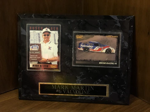 Mark Martin Plaque with cards - 1996 Vavoline NASCAR Cover
