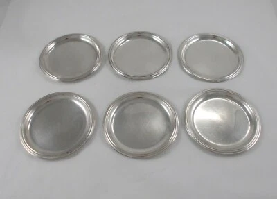 Raro Set 6 Sottopiatto/Gläserteller Ambassador 835er Argento Di Wilkens&sö - Immagine 1 di 4