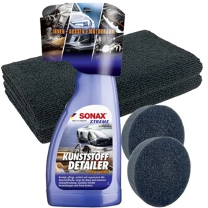 Kunststoffpflege innen & außen SONAX Xtreme Kunststoff Detailer 500ml+ Pads&Tuch - Bild 1 von 6