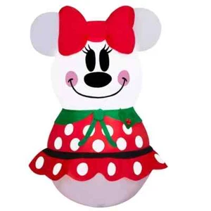 Disney Minnie Mouse Christmas Airblown Inflatable 3.5 Ft Tall Lights Up New - Picture 1 of 7