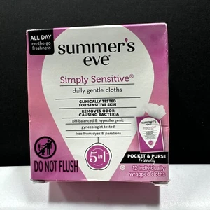 Summer's Eve Simply Sensitive Feminine Daily Cleansing Cloths 12ct/ea “Walmart” - Picture 1 of 9