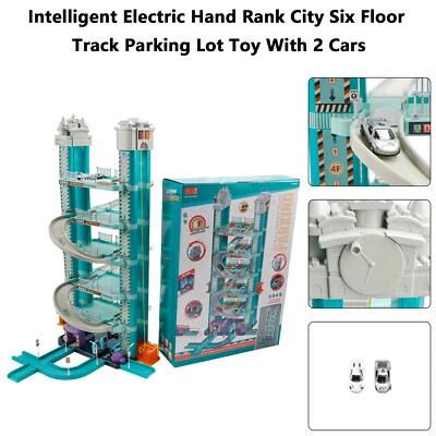Intelligent Electric Hand Rank City Six Floor Track Parking Lot Toy With 2 Cars - Image 1 of 4