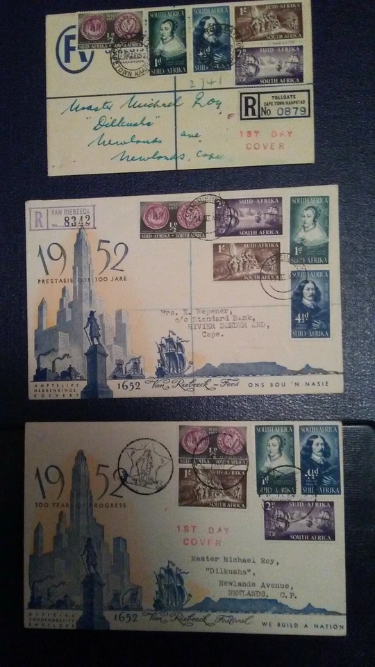 South Africa Misc. Used 1952 Van Riebeeck Festival First Day Covers  - Image 1 of 4