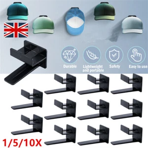 1-10Pcs Adhesive Hat Holder for Baseball Caps Hook Wall Mount Hat Rack Hanger UK - Picture 1 of 26