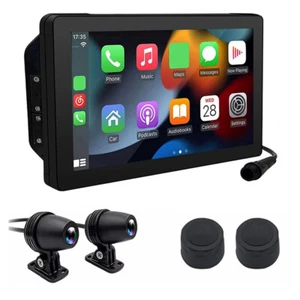 7" IPS Pantalla Táctil Moto Navegador GPS Inalámbrico CarPlay Cámara DVR TPMS - Imagen 1 de 18