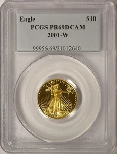 2001-W "American Gold Eagle" $10 Gold Bullion Proof Coin PCGS PR69DCAM - Picture 1 of 4