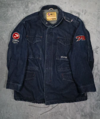 Gabardina de mezclilla XXL vintage Pepe Jeans London Performance para hombre lavado oscuro Y2K Foto 1 de 4