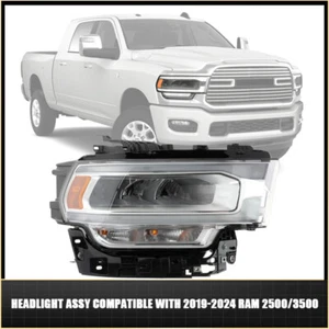For 2019-2024 Ram 2500/3500 Headlights LED W/Bulb Reflector Type RH Passenger - Picture 1 of 11