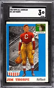 1955 Topps Football All American - #37 Jim Thorpe - SGC 3 VG Very Good - Fresh - Bild 1 von 7