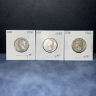 3 1932 Washington Silver Quarters First Year