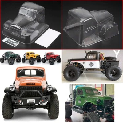1/10 Dodge Power Wagon Cab PC Clear Body for RC Crawler Axial SCX10 TRX4 YIKONG - Image 1 of 4