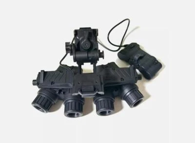 WOSPORT Montaje de casco de plástico táctico L4G24 + modelo de gafas de visión nocturna ficticias GPNVG18