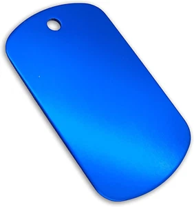 Etiquetas para perros en blanco de aluminio anodizado de calidad superior (tamaño grande 2,00 pulgadas X 1,15 pulgadas, - Imagen 1 de 11