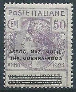 1924 REGNO PARASTATALE INV. GUERRA ROMA 50 CENT MNH ** - W132-3 - Imagen 1 de 1