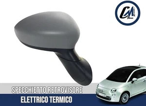 SPECCHIETTO RETROVISORE TERMICO DESTRO 7 PIN FIAT 500 500C 500 ABARTH 2007 - Imagen 1 de 4