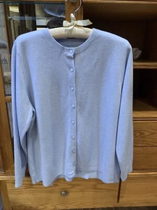 Cárdigan Croft & Barrow Azul PXXL Muy Suave Largo Slv Abotonado NUEVO - Imagen 1 de 8