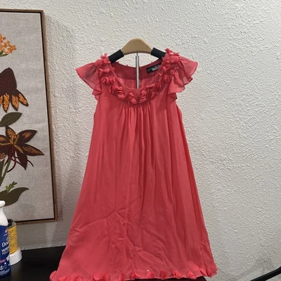 Vestido Mini Boden Rosa 100% Seda Talla 7-8 Foto 1 de 4