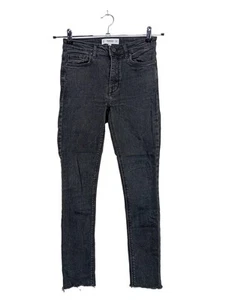 MANGO Vaquero de talle alto Mujeres Talla EU 32 gris claro look casual - Imagen 1 de 5