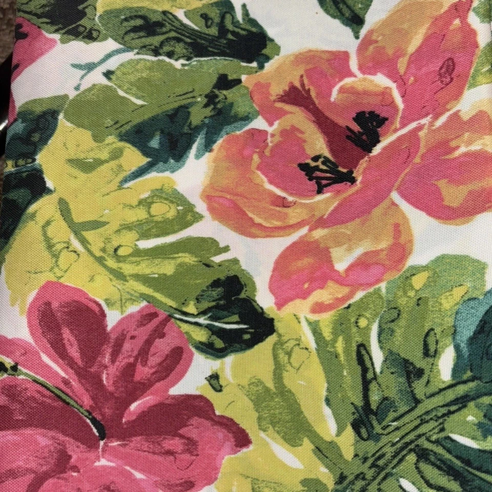 2015 Covington Tropical Pinks Green Floral Cotton Upholstery Fabric - Image 1 of 4