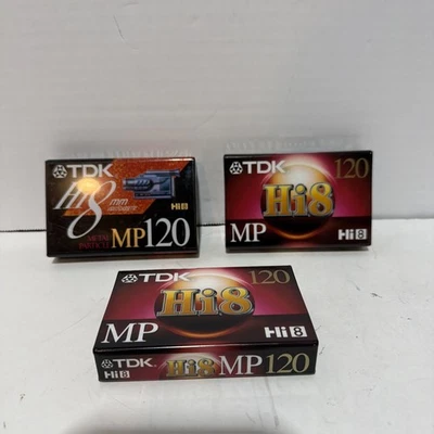 Fitas 3 TDK Hi8 MP 120 min para Hi8, Digital8 - Imagem 1 de 4