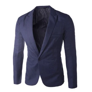 Classic Appeal Herren Slim Fit Anzug Mantel Tops Knopf Blazer Jacke Business Arbeit - Bild 1 von 22