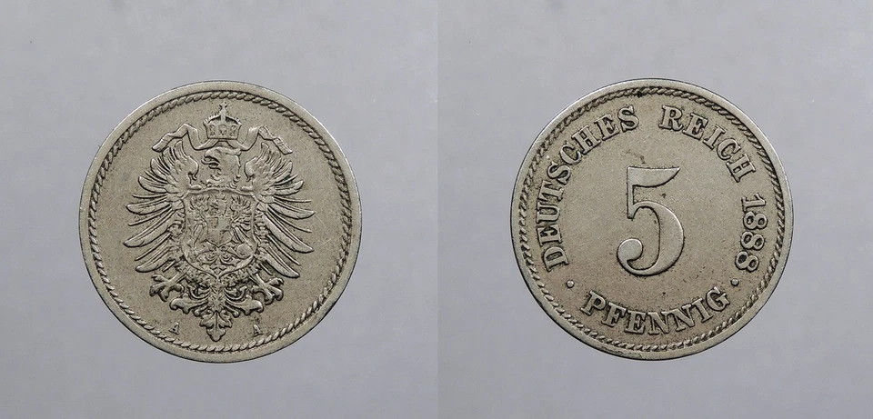 ALEMANIA 1888-A 5 peniques #WC106249 Foto 1 de 1