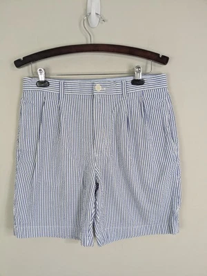 Pantalones Cortos Brooks Brothers Seersucker Para Hombre 33 Azul Rayas Algodón Informal Foto 1 de 4