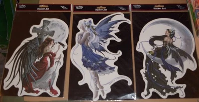 Nene Thomas Fairy Art Die-Cut Decal Yujean Stickem Sticker lot of 3 New 10" - Image 1 of 4