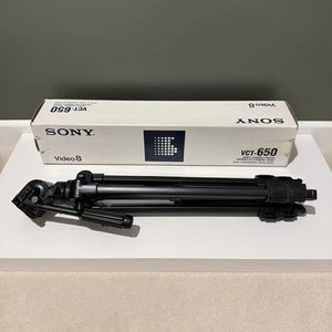 Sony VCT-650 Tripod with Original Box & Manual Video Camera Recorder Tripod VGC - Picture 1 of 14