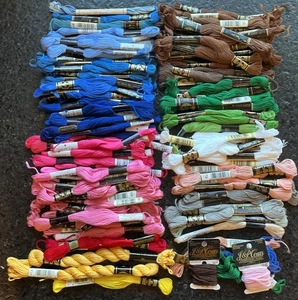 Embroidery Floss DMC/J&P Coats Lot Of 108 Multi Colored NEW  - Picture 1 of 1