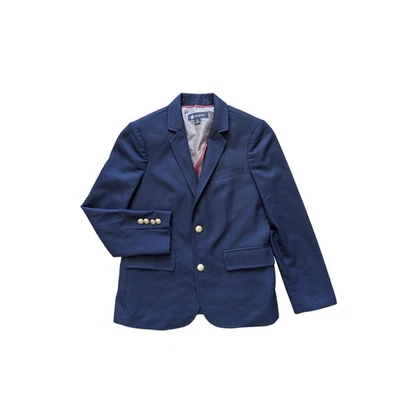 Crewcuts Legacy Blazer Jacket Boys 10 Navy Blue Wool Blend Preppy Academia - Image 1 of 4