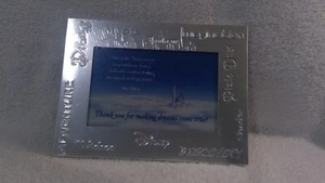 Disney 6" x 8" Silber Bilderrahmen, Spruch rundum Rand, werkseitig versiegelt - Bild 1 von 4