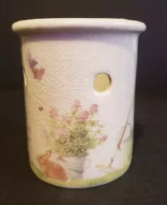 Hallmark Marjolein Bastin primavera farfalla fiore portacandele 4” x 3,5” coniglietto - Foto 1 di 9