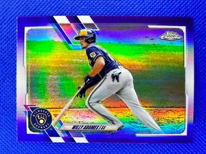 2021 USC36 Willy Adames Topps Chrom Update Baseball lila Refraktor Brauer - Bild 1 von 2