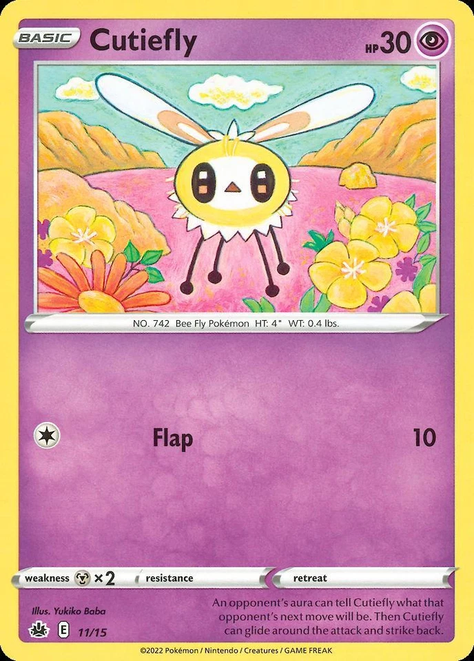 Pokemon Cutiefly (11/15) McDonald's Collection 2022 LP - Image 1 of 1