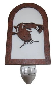 Rustic Catfish Nightlight Made in USA Night Light - Picture 1 of 1
