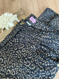 Niñas Pantalones de mezclilla ajustados estampado animal 13-14 años - elásticos vacaciones verano fiesta camping - Imagen 1 de 1