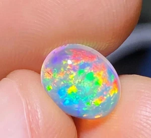 3.16 Ct + Natural Ethiopian Fire Opal Certified Play of Color Untreated Gemstone - Picture 1 of 4