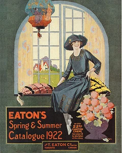 EATON'S CATALOGUE (front cover) 1922 - 8x10 Color Photo - Picture 1 of 1