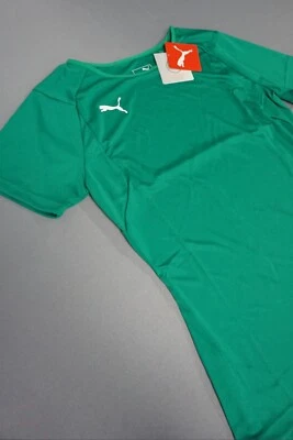Camiseta deportiva de entrenamiento verde pequeña de PUMA para mujer fútbol deportes DryCell mecha de humedad #98 Foto 1 de 4