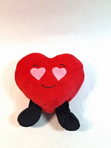 Heart Plush with Pink Heart Eyes & American Greetings 11" Tall - Picture 1 of 6