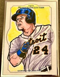2014 Topps Museum Canvas Collection Oversize Miguel Cabrera Metal Framed SSP/25 - Picture 1 of 6