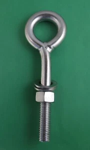 Stainless Steel 316 Eye Bolt 3/4" x 8" UNC Short Thread Marine Grade - Picture 1 of 5