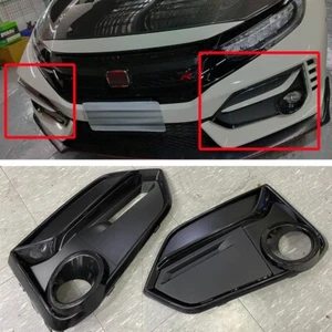 Fog Light Front Grille Bumper Cover Garnish Frame Fit For Honda Civic Type R Fk8 - Picture 1 of 9