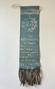 1800's Commemorative Ribbon Connecticut 25th Anniversary Catholic Religious - Picture 1 of 7
