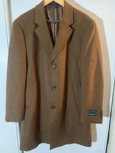 Lauren Ralph Lauren Luther Wool Cashmere Overcoat 42S Brown Italian Fabric NWT - Picture 1 of 13